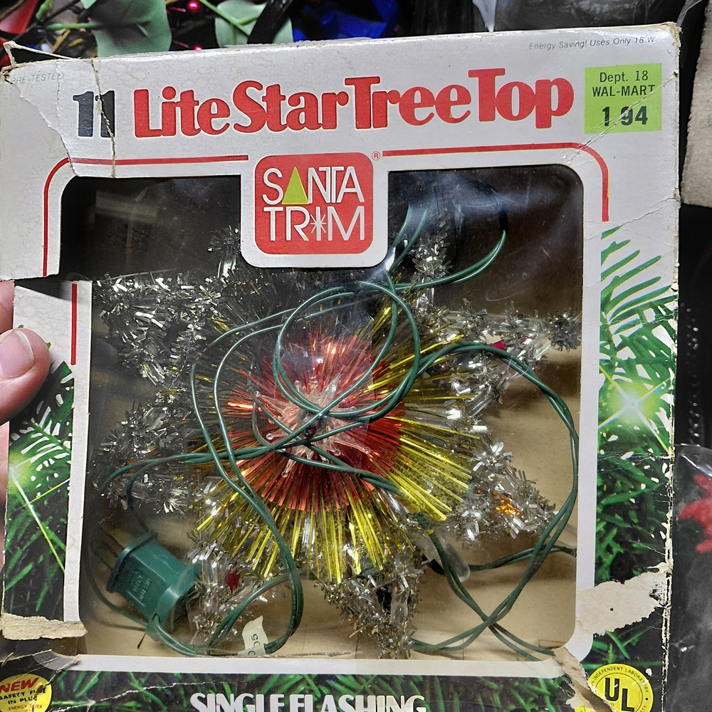 Lite Star Tree Top - Red and Gold